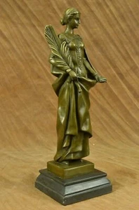 100% Bronce Sólido Fortuna Estatua Romana de la Fortuna Lo último Fundido Firmado Obras de Arte Decoración - Imagen 1 de 12