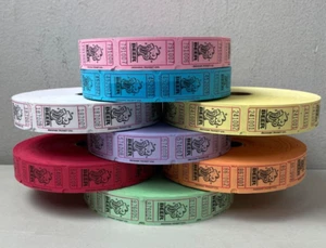 Beer Single Stub Raffle Tickets 8 Rolls 1 of Each Colors 2000 Tickets Per Roll - Picture 1 of 2
