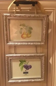 Beautiful Double Hanging Wooden 4X6 Picture Frames. - Picture 1 of 4