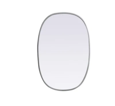 Elegant Lighting MR2B2030SIL Brynn 20"W x 30"H Modern Oval Bathroom Wall Mirror - Image 1 of 3