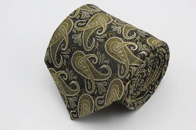 Corbata XMI Nordstrom. Negro con cachemira marrón. Foto 1 de 4