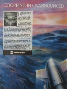 1988-1990 PUB HARRIS AEROSPACE AIR FORCE ROCKWELL AGM-130 MISSILE MIMIC VHSIC AD - Foto 1 di 1