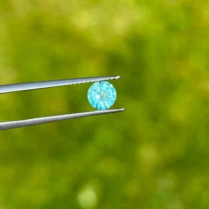 0.5ct Zambian Round Emerald - 5mm Natural Gemstone - Turquoise Blue Green Eo-442 - Picture 1 of 6