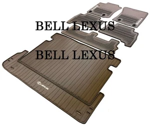 LEXUS OEM FACTORY ALL WEATHER FLOOR MAT COMPLETE SET 2014-2023 GX460 BROWN - Picture 1 of 3