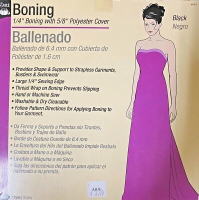 Dritz  1/4"boning with 5/8" polyester cover, by the yard  - Image 1 of 2