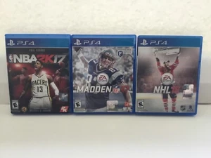 Lot of PS4 games NFL Madden 17, NBA2K17 and NHL 16. - Picture 1 of 3
