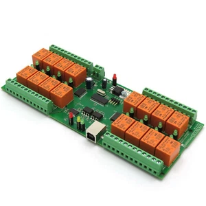 Módulo de relé USB 16 canales, placa para domótica - 12V - Imagen 1 de 5