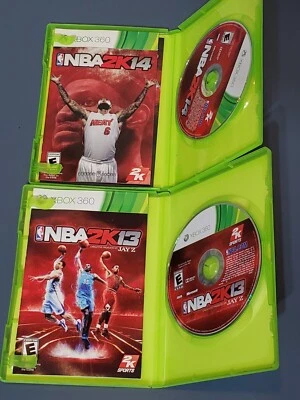 Lot of 2 NBA Basketball Games XBox 360 NBA2k14 & NBA2k13 Complete  - Image 1 of 4