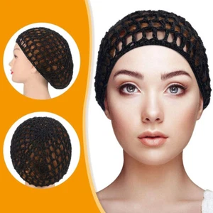 Mesh Hair Net Crochet Cap Fishnet Hairnet Hair Net Snood Sleeping Night Covers - Picture 1 of 7