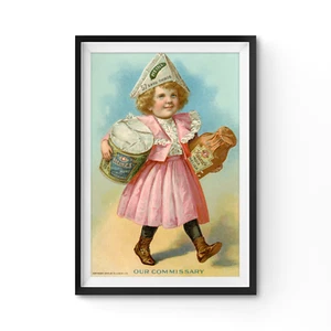 Vintage Cute Trade Card POSTER! (up to 24" x 36") - c. 1900 - Grill - Cookout - Picture 1 of 6
