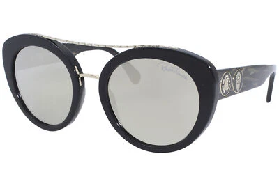 Roberto Cavalli RC1128 01C Sunglasses Black Havana-Gold/Silver Mirror Lens 54mm - Image 1 of 4