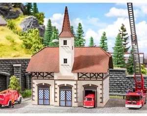 NOCH 63380 Feuerwehrwache N Spurweite mit micro-sound Sirene Modellbau Bausatz - Bild 1 von 7