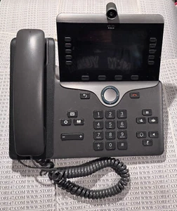 Cisco CP-8865 IP Video Phone Wired Charcoal Stand and Camera CP-8865-K9 NO PS - Afbeelding 1 van 6