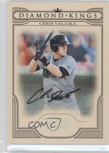 2008 Donruss Threads Diamond Kings Signatures /500 Chris Valaika #DK-7 Auto