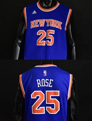Camiseta de basquete Adidas New York Knicks NBA Derrick ROSA TAMANHO M masculina - Imagem 1 de 4