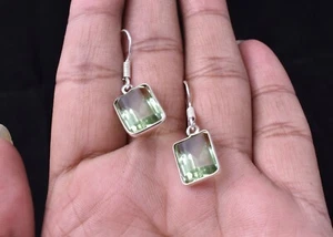 925 Sterling Silver Smoky Handmade Beautiful light weight Earrings ES-1421 - Picture 1 of 5