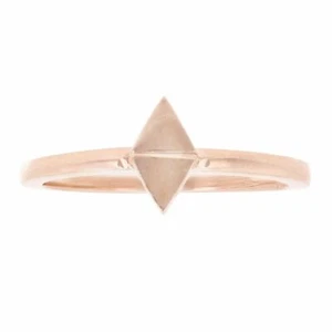14k Rose Gold Diamond Shape Geometric Triangle Stackable Ring 2.1 grams Size 6.5 - Picture 1 of 3