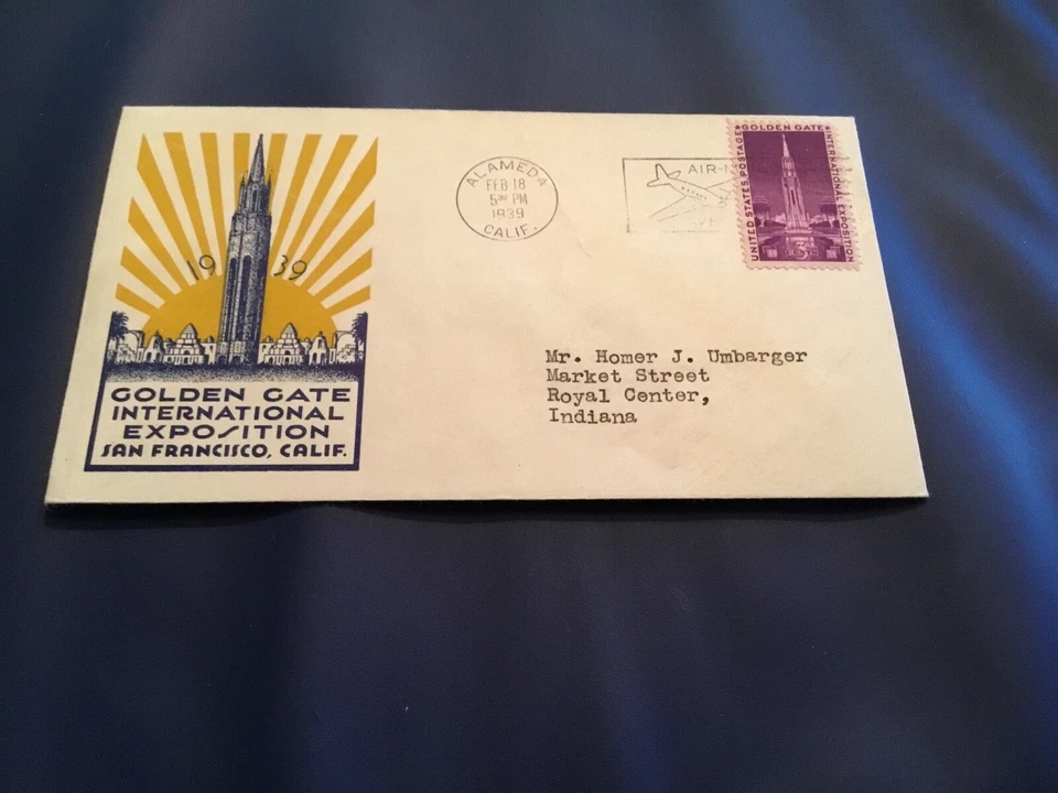 FDC Covers 1939 #852-38 STAEHLE Cachet Golden Gate International Expo 3Cent St. - Image 1 of 2
