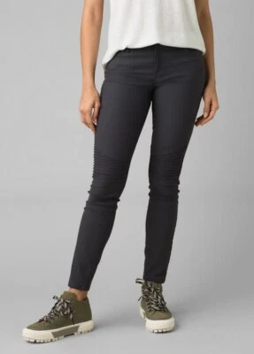 prAna Women's Brenna Pants Skinny Grey Moto Outdoor Stretch Sz 00 Tall $89 NWT - Image 1 of 4