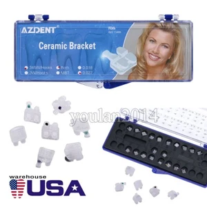 AZDENT Dental Kieferorthopädische Brackets Zahnspange Keramik Roth 022 Schlitz 345 Haken - Bild 1 von 9