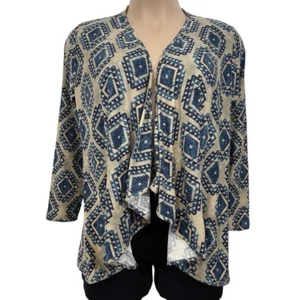 LULAROE Nanette Cascading Cardigan Jacket Women Medium Southwestern Tribal NEW - Picture 1 of 18