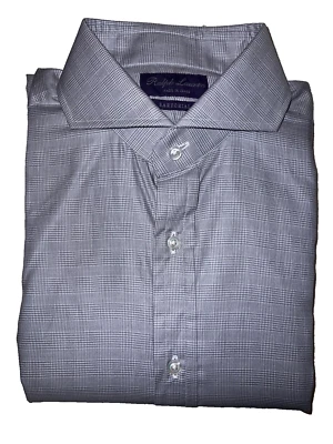 Ralph Lauren Purple label Men's Italian Dress Shirt 16 Cotton Button Down Brown - Image 1 of 4