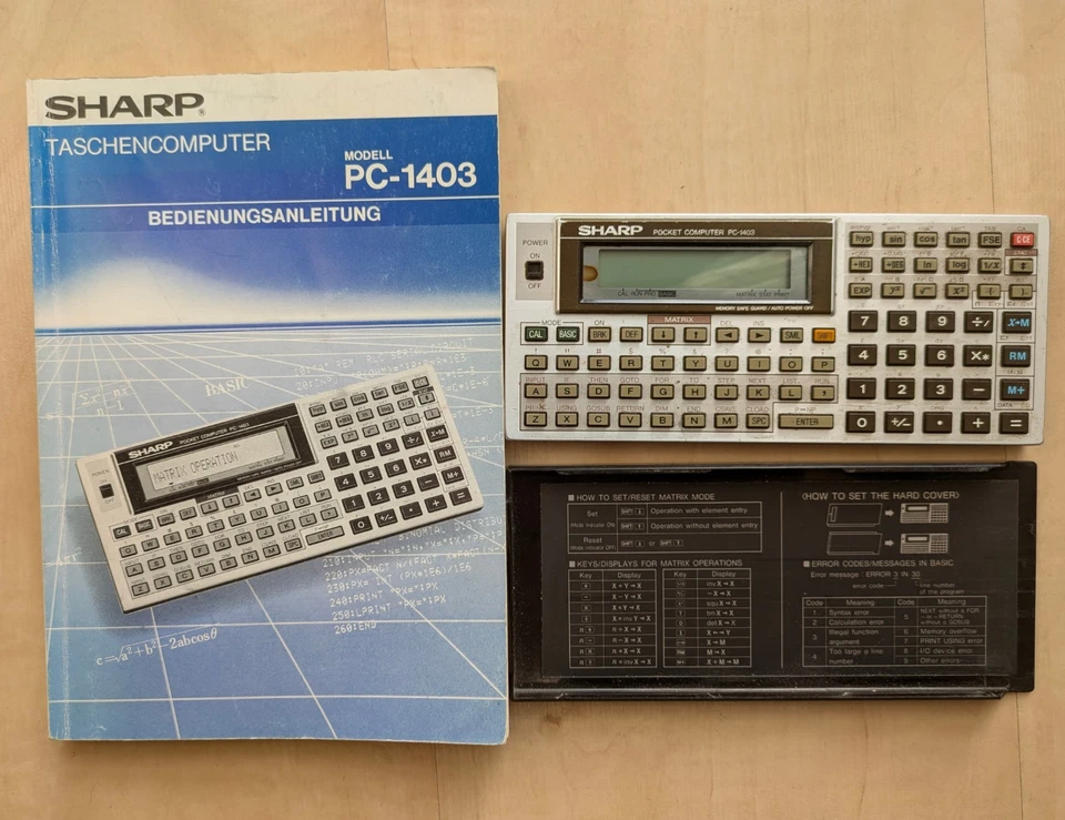 Sharp Taschencomputer PC-1403 mit Bedienungsanleitung, neue Batterien - Bild 1 von 1