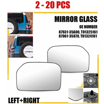2-20X Non-Heated Mirror L+R Glass Set Clear 2007-2014 for Toyota FJ Cruiser NEW - Image 1 of 4