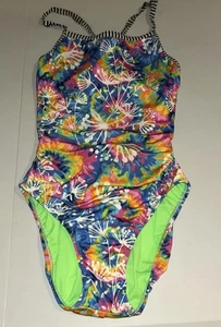 Costume da bagno grande pezzo unico multicolore (le cinghie sono ruvide al tatto) - Foto 1 di 8