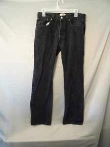 Pantalones de mezclilla Levis 501 para hombre 32x30 negros pierna recta botón mosca calce clásico - Imagen 1 de 16
