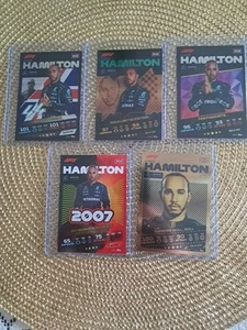 Lewis Hamilton Card Lot – F1 Turbo Attax 2021 – 5 Unique Cards - Zdjęcie 1 z 7