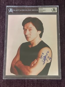 JACKIE CHAN Signed 8 X 10 PHOTO Beckett Auth Encapsulated AUTO GRADE 10 - Picture 1 of 5