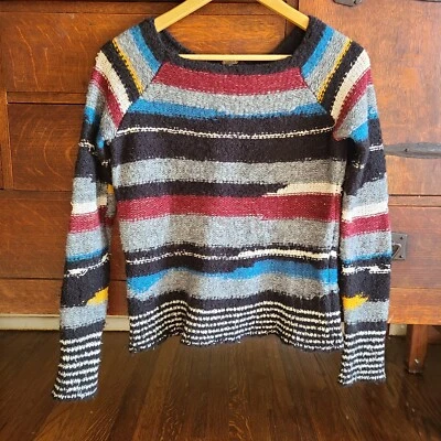 Womens Free People Pullover Acrylic Wool Blend Knit Multicolored Sweater XS  - Image 1 of 4