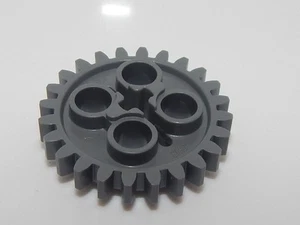 Lego Dark Bluish Gray Technic, Gear 24 Tooth (New Style with Single Axle Hole) - Picture 1 of 1