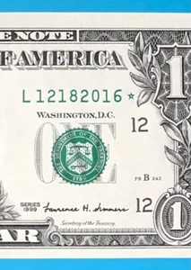 December 18, 2016 : L 12182016 * BIRTHDAY Note $1 One Dollar Bill *Uncirculated* - Picture 1 of 3