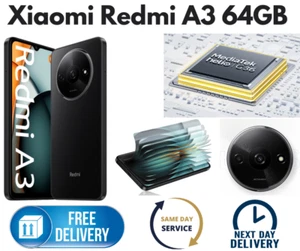 Xiaomi Redmi A3 4G Midnight Black 64GB + 3GB Dual-SIM UnlockedPristine Condition - Afbeelding 1 van 19