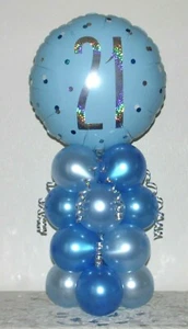 ESPOSITORE PALLONCINI IN LAMINA 21° COMPLEANNO - KIT DECORAZIONE TAVOLA - No Elio Serve - Foto 1 di 1