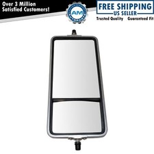 16" x 7" Stainless Steel West Coast Convex Mirror Bubble Back for HD Semi Truck