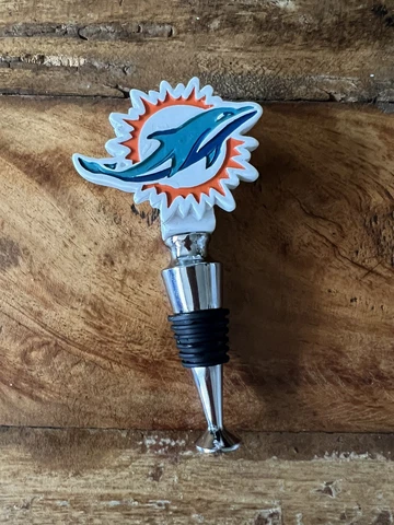 MIAMI DOLPHINS MASCOT LOGO WINE BOTTLE STOPPER TEAM SPORTS AMERICA Cover