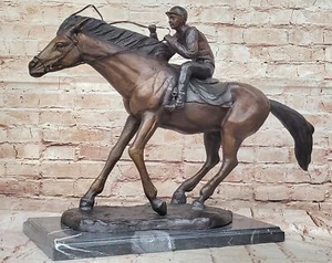 Vintage Signed ORIGINAL ARTWORK BRONZE Horse KANSAS CITY JOCKEY CLUB Figure - Picture 1 of 10
