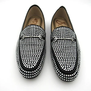 Sam Edelman Loraine Glitz Rhinestone Embellished Loafer Flats Size 9M - Picture 1 of 12