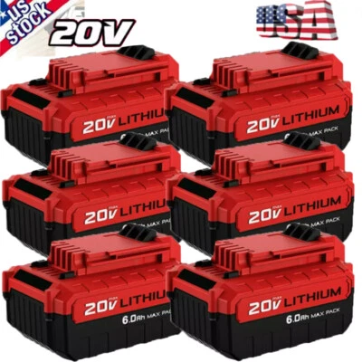 PACK For PORTER CABLE 20V Lithium-Ion 6.0AH Battery 20V Max PCC680L PCC685L US Foto 1 de 4
