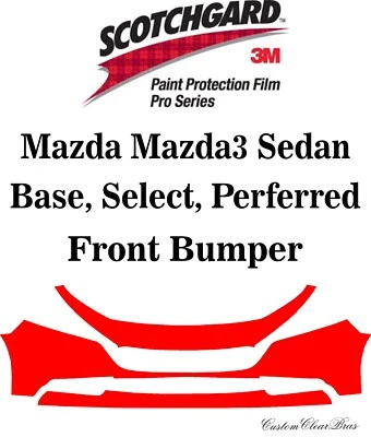 3M Paint Protection Pro Series 2019 2020 2021 2022 2023 2024 2025 Mazda3 Sedan - Image 1 of 3