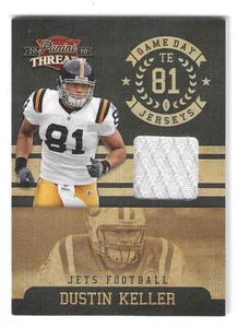 2010 PANINI THREADS DUSTIN KELLER GAME DAY JERSEYS #20 NEW YORK JETS 096/299 - Picture 1 of 2