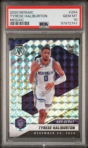 2020 Panini Mosiac Debut #264 Tyrese Haliburton Kings PSA 10 NBA RC - Picture 1 of 2