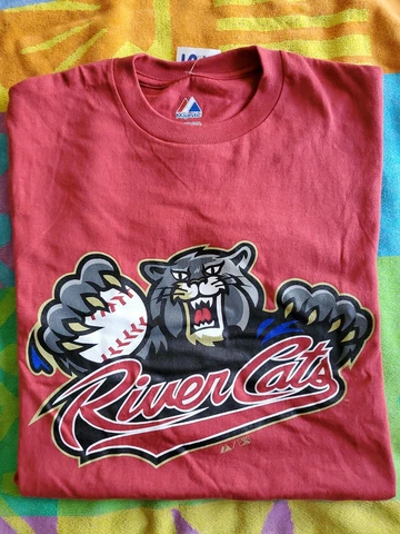 NEW Sacramento River Cats Majestic MLB Tee Shirt Giants Baseball SZ S Cover