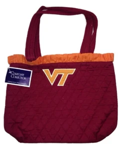 VIRGINIA TECH HANDLED TOTE BAG, ORANGE AND MAROON, BLACKSBURG, VA, NEW WITH TAGS - Picture 1 of 1