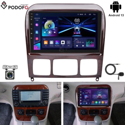 Android 13 Autoradio GPS Navi Wifi +Kam Für Mercedes-Benz S/CL Klasse W220 W215 - Bild 1 von 4