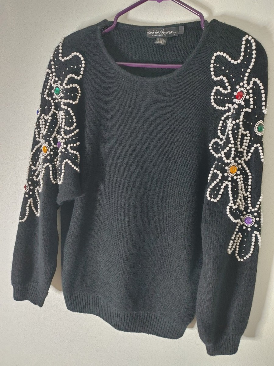 トップス SILK BLEND VINTAGE SWEATER Silk Blend L Regular Size Vintage Sweaters for Women for