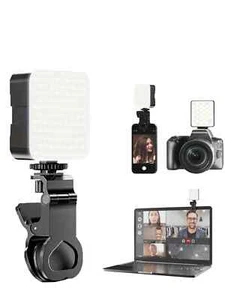Luce di riempimento video LED clip on luce selfie ricaricabile per live streaming - Foto 1 di 19